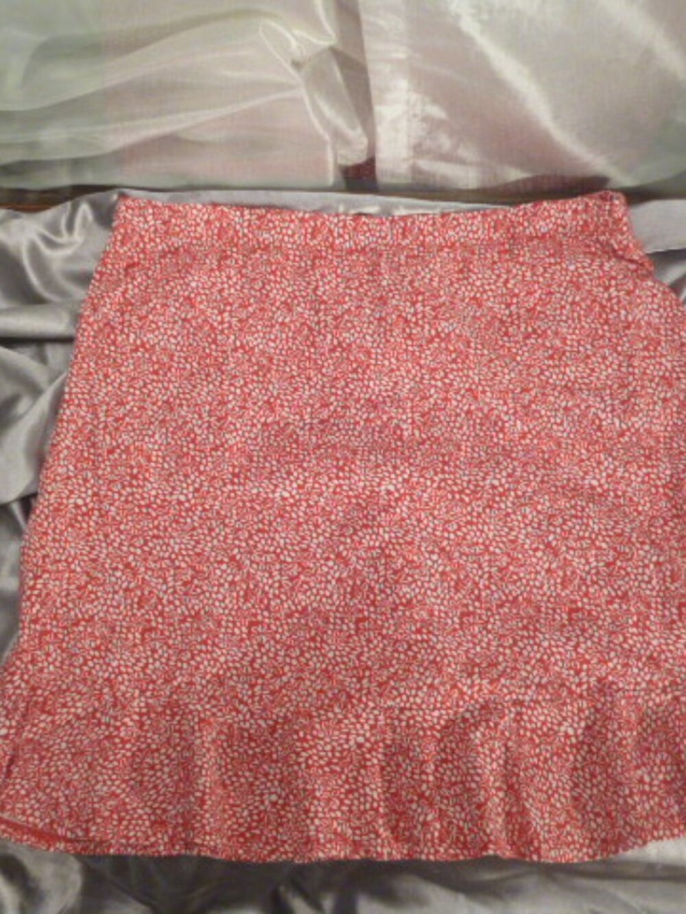 Susan Graver Weekender red and white skort